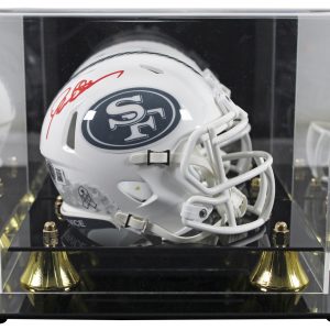 49ers Deion Sanders Signed Salute To Service III Speed Mini Helmet W/ Case BAS W