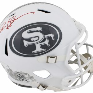 49ers Deion Sanders Signed Salute To Service III F/S Speed Rep Helmet BAS Wit