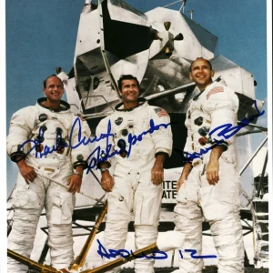 Apollo 12 Crew (3) Conrad, Gordon & Bean Authentic Signed 8x10 Photo BAS #A57330
