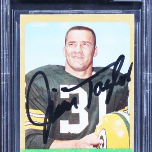 Packers Jim Taylor Authentic Signed 1963 Topps #87 Card Auto 10! BAS Slabbed