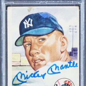 Yankees Mickey Mantle Signed 1953 Topps #82 Card Auto Graded 10! PSA/DNA Slabbed