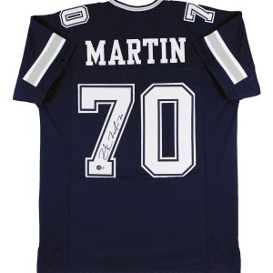 Zack Martin Authentic Signed Navy Blue Pro Style Jersey Autographed BAS Witness