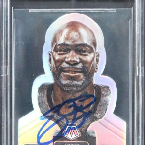 Cowboys Emmitt Smith Signed 2022 Panini Mosaic Busted #8 Card Auto 10! BAS Slab