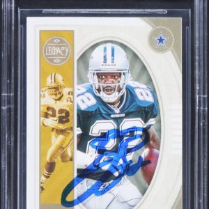 Cowboys Emmitt Smith Signed 2019 Panini Legacy #128 Card Auto 10! BAS Slabbed