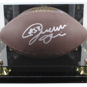 Bengals Joseph Ossai Signed Wilson Super Grip Football W/ Case BAS Witnessed