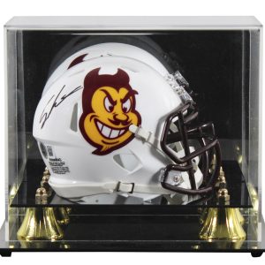 Arizona State Sam Leavitt Signed White Speed Mini Helmet W/ Case BAS Witnessed