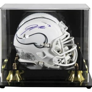 Vikings Jordan Addison Signed STS III Speed Mini Helmet W/ Case BAS Witnessed