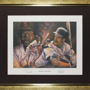 Tony Gwynn, Wade Boggs & R.J. Morrissey Signed & Framed Lithograph BAS #AE13990