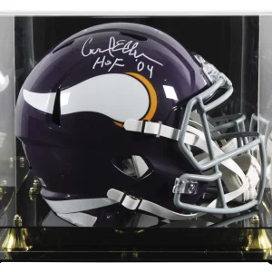 Vikings Carl Eller "HOF 2004" Signed 1961-79 TB F/S Speed Rep Helmet W/ Case BAS