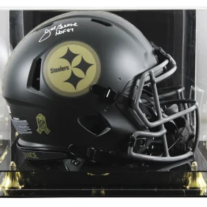 Steelers Joe Greene "HOF 87" Signed STS IV F/S Speed Proline Helmet W/ Case BAS