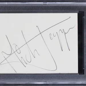 Mick Jagger The Rolling Stones Authentic Signed 3x4.25 Cut Signature PSA Slabbed