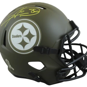 Steelers Hines Ward Signed Salute To Service Full Size Speed Rep Helmet BAS Wit
