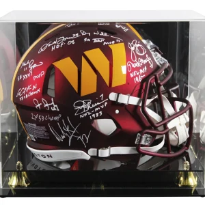 Washington (11) Green, Riggins +8 Signed F/S Speed Proline Helmet W/ Case BAS