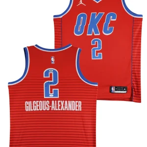 Thunder Shai Gilgeous-Alexander Signed Orange Nike Swingman Jersey PSA #AP84489