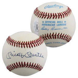 Yankees Mickey Mantle Authentic Signed Bobby Brown OAL Baseball JSA #XX88480