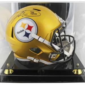 Steelers Hines Ward Signed Flash Full Size Speed Rep Helmet W/ Case BAS Witness