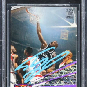 Shaq O'Neal Signed 1993 Stadium Club Beam Team Members Only #BT1 Card BAS Slab