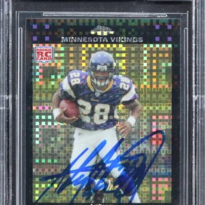 Adrian Peterson Signed 2007 Topps Xfractors #TC181 RC Card Auto 10! BAS Slabbed