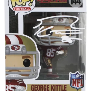 49ers George Kittle Authentic Signed #144 Funko Pop Vinyl Figure BAS Witnessed