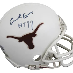 Texas Earl Campbell "HT 77" Authentic Signed VSR4 Rep Mini Helmet BAS #BV01176