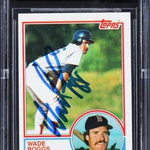 Red Sox Wade Boggs Signed 1983 Topps #498 Rookie Card Auto 10! BAS Slabbed