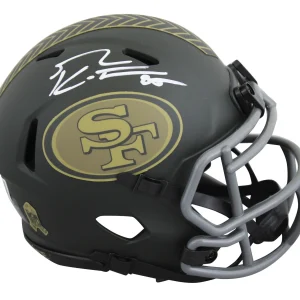 49ers George Kittle Signed Salute To Service IV Speed Mini Helmet BAS Witnessed
