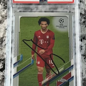 2020-21 Topps Chrome UEFA Champions League #62 Leroy Sane SIGNED AUTO PSA