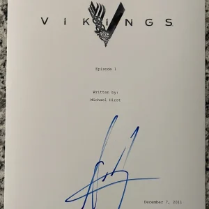 ALEXANDER LUDWIG SIGNED SCRIPT VIKINGS TV SHOW ACTOR AUTHENTIC AUTOGRAPH COA