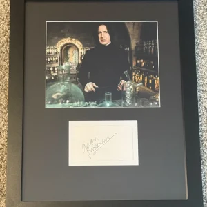 ALAN RICKMAN SIGNED 16x20 FRAMED PHOTO SNAPE HARRY POTTER AUTOGRAPH JSA COA