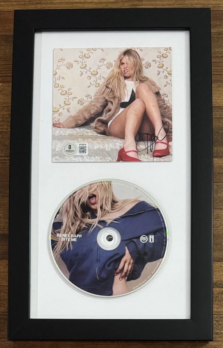 FRAMED Renee Rapp SIGNED Bite Me Album Art Card & CD BAS Beckett COA Autograph