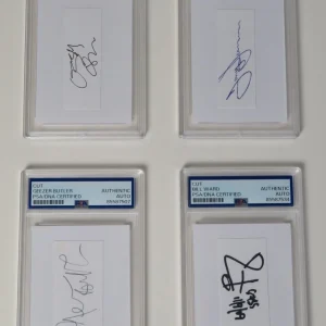 BLACK SABBATH Signed Autograph Auto 3x5 Index Card Cut Set by 4 Slab PSA BAS JSA