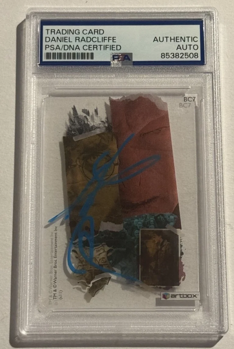 DANIEL RADCLIFFE SIGNED AUTO RC ROOKIE 2011 Artbox Harry Potter #BC7 PSA