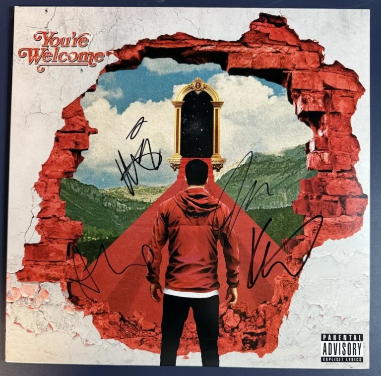 A DAY TO REMEMBER SIGNED FULL BAND YOU’RE WELCOME VINYL AUTOGRAPH AUTHENTIC COA