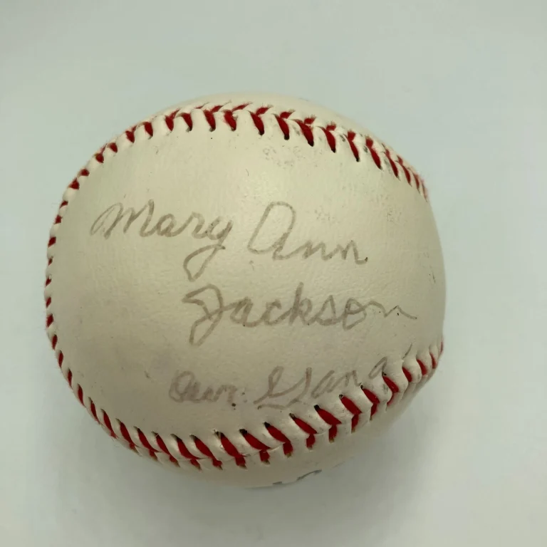 Mary Ann Jackson Our Gang Signed Baseball Celebrity JSA COA
