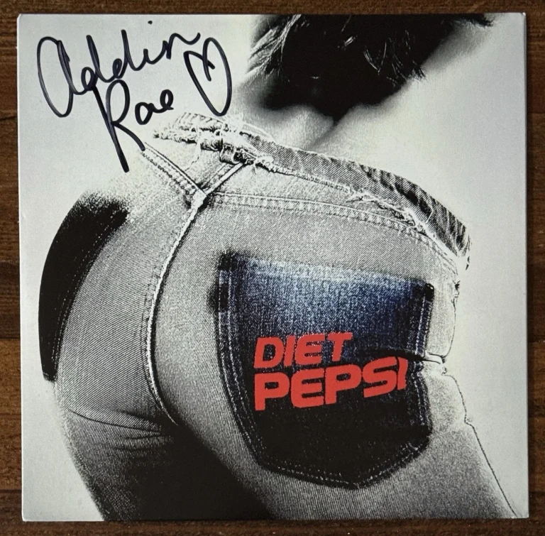 SIGNED AUTOGRAPH Addison Rae Diet Pepsi RED Single Vinyl Cover Beckett BAS COA