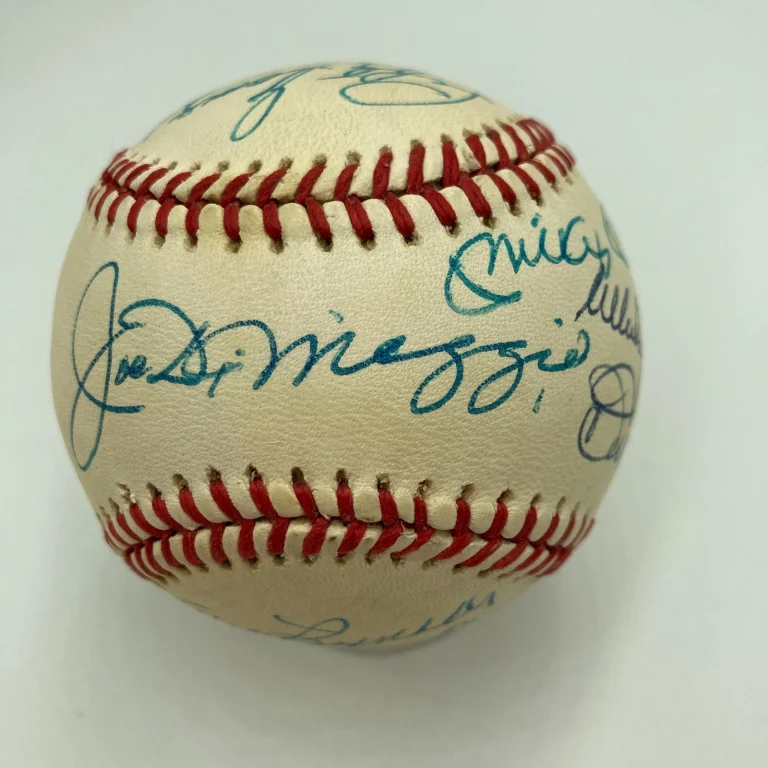 Mickey Mantle Joe Dimaggio Yankees Greats Signed American League Baseball JSA