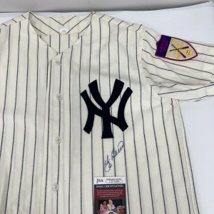 Yogi Berra Signed New York Yankees Mitchell & Ness Jersey JSA COA