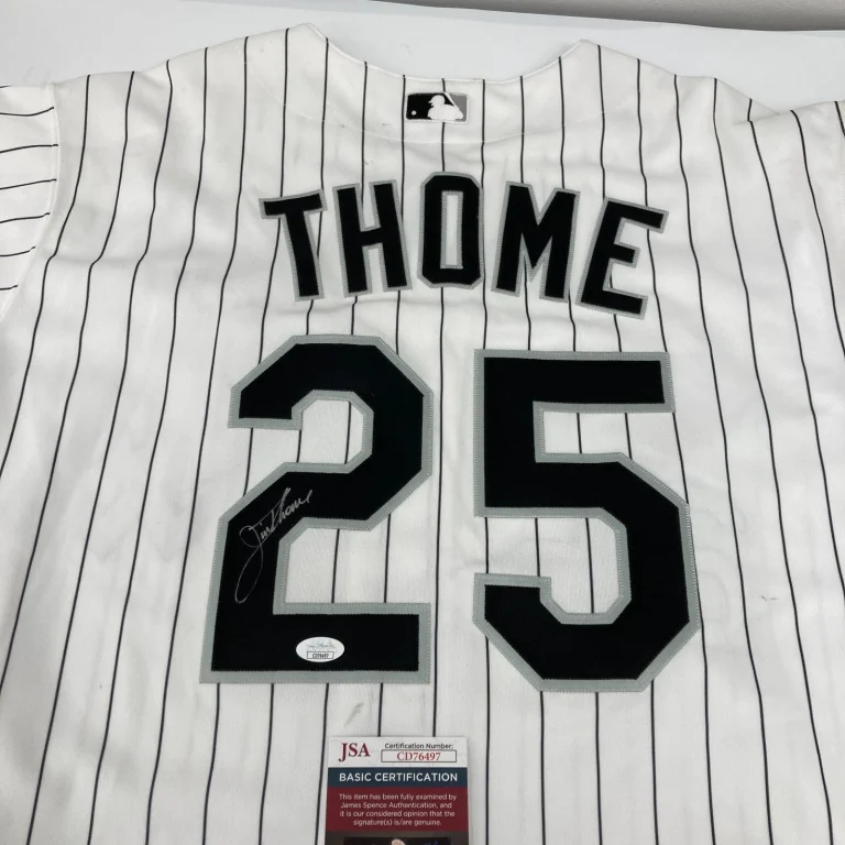 Jim Thome Signed 2005 Chicago White Sox World Series Majestic Jersey JSA COA