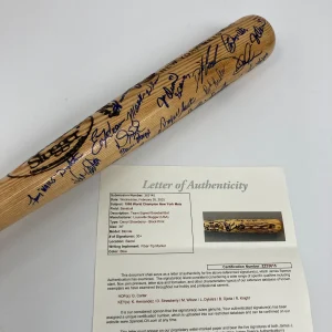 1986 New York Mets W.S. Champs Team Signed Baseball Bat JSA COA