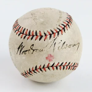 President Woodrow Wilson Signed 1917 National League Baseball PSA DNA COA