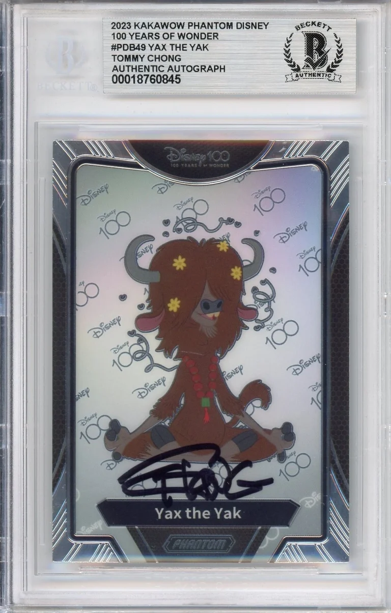2023 Kakawow Chrome Disney 100 Yax The Yak Zootopia Tommy Chong BAS Beckett COA