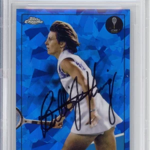 2021 Topps Chrome Sapphire SIGNED Card BILLIE JEAN KING BAS BECKETT COA Auto