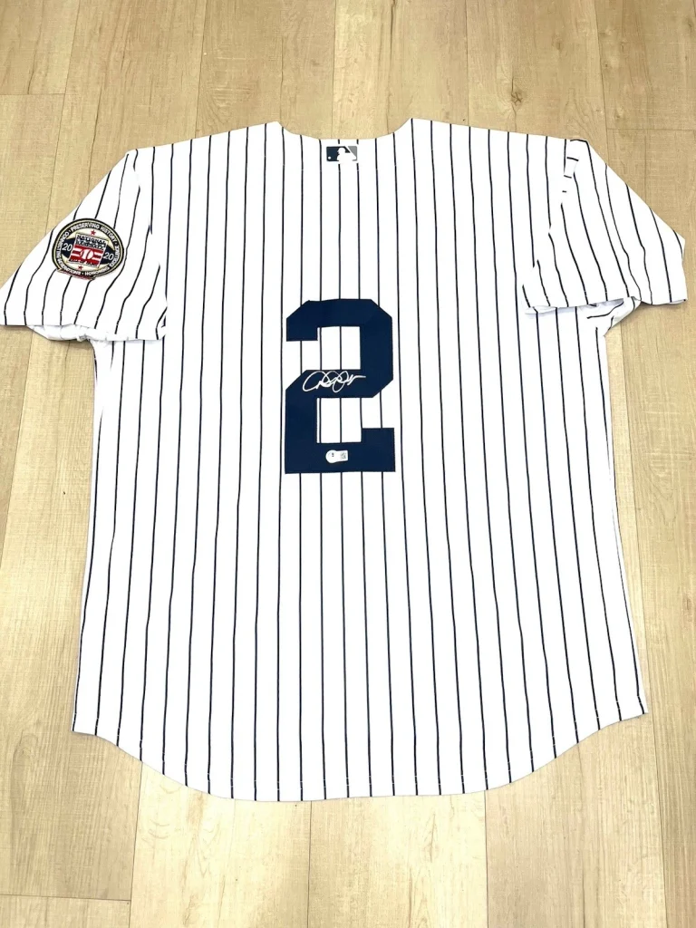 DEREK JETER SIGNED NEW YORK YANKEES 2020 HOF PINSTRIPES JERSEY BECKETT CERT LOA
