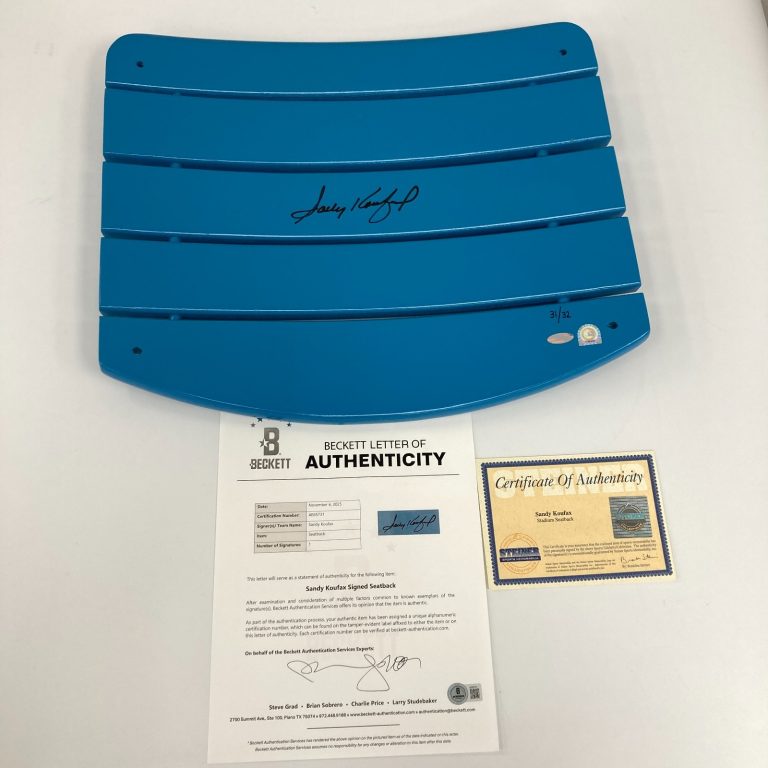 Sandy Koufax Signed Seatback #31/32 RARE Beckett & Steiner COA