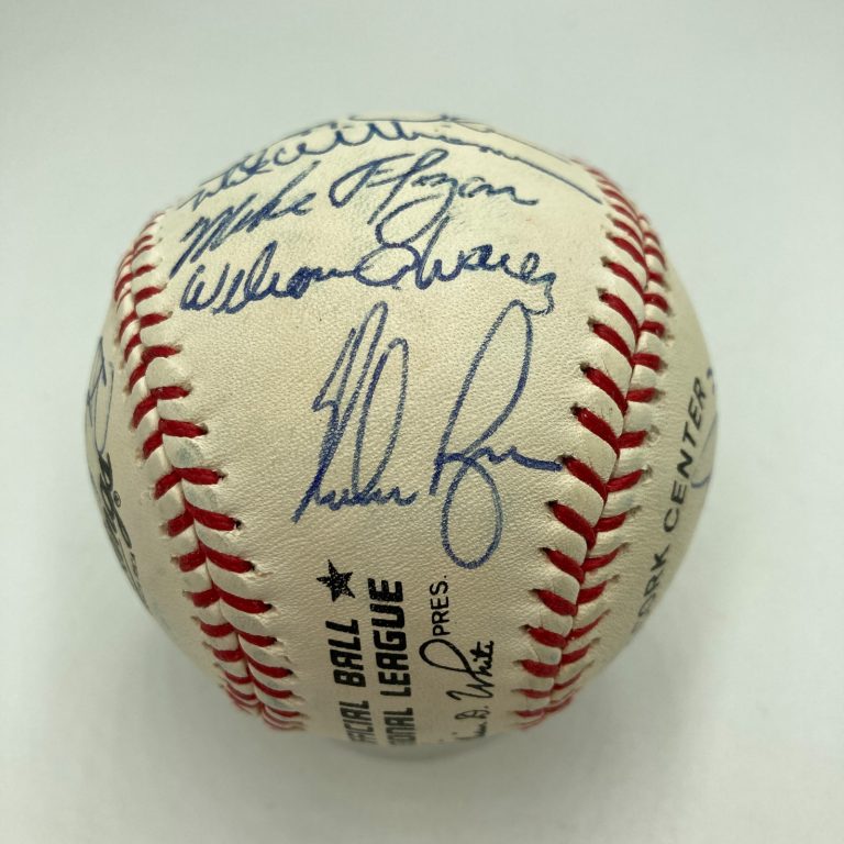 No Hitter Pitchers Multi Signed Baseball 12 Signatures with Nolan Ryan JSA COA