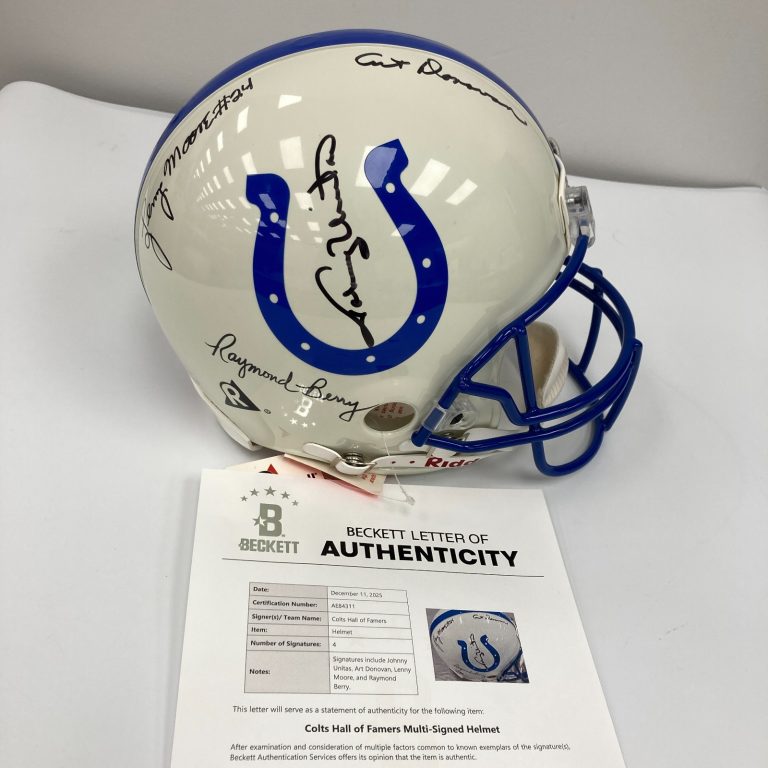 Johnny Unitas Colts Legends Signed Full Size Authentic Riddell Helmet Beckett