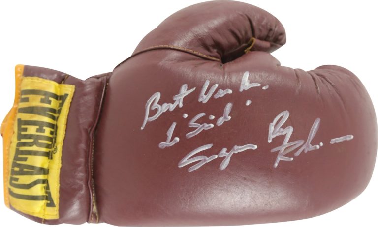 Sugar Ray Robinson Signed Everlast Boxing Glove PSA DNA COA RARE
