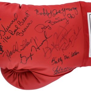 Boxing Greats Multi Signed Glove 14 Sig Larry Hazzard, Dave Joseph Beckett COA