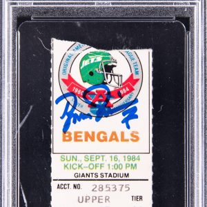 Boomer Esiason Signed NFL Debut Ticket Sept. 16, 1984 PSA DNA 10 GEM MINT Auto