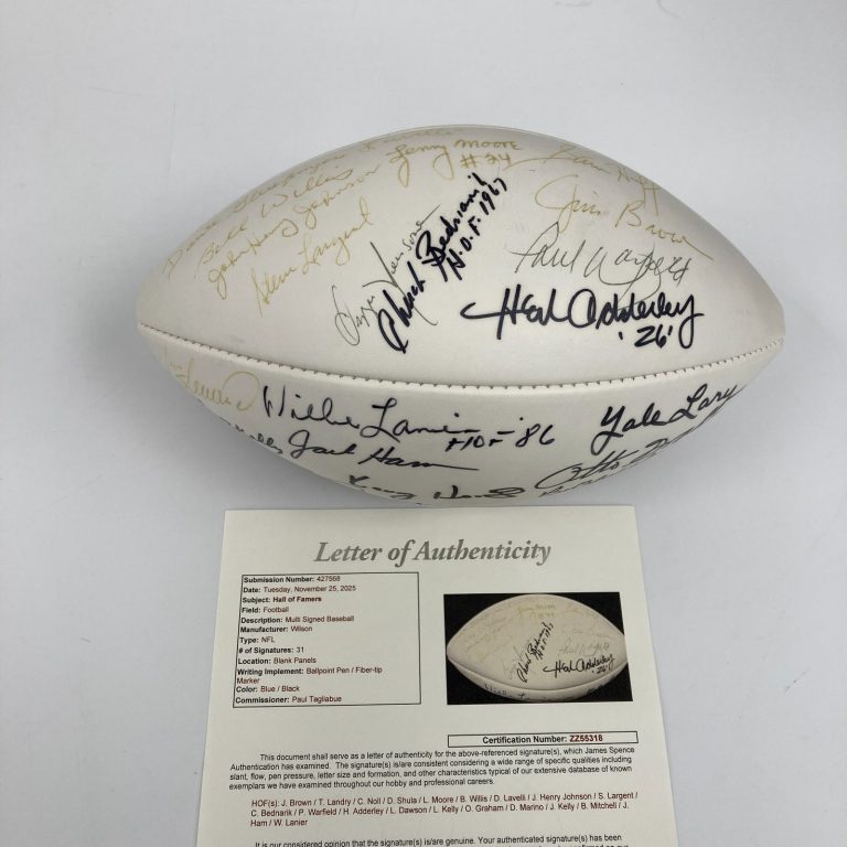 Jim Brown Tom Landry Dan Marino Hall Of Fame Multi Signed Football 31 Sigs JSA